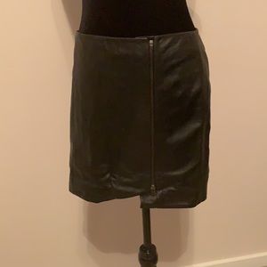 Leith leather mini skirt